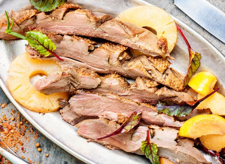 Braised Duck Leg with Charred Endive